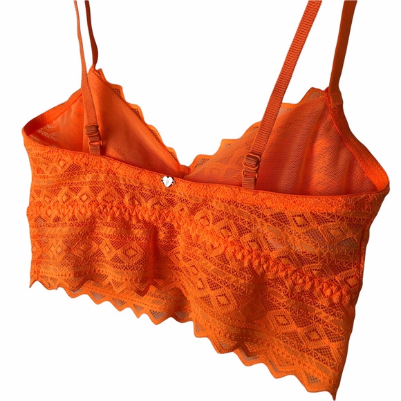 Pink by Victoria Secret Orange Lace Bralette - Picture 4 of 7